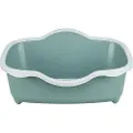 Trixie Davio cat litter tray, with rim, 56×26×39 cm, green/white