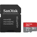 SanDisk Ultra - Flashminnekort (microSDXC til SD-adapter inkludert) - 512 GB - A1 / UHS Class 1 / Class10 - microSDXC UHS-I