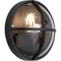 QAZQA Utendørs vegglampe svart rund IP65 - Target