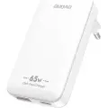 Dudao GaN USB-reiselader 65 W med USB og USB-C PD - hvit