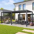 PRIMEYARD 3x6 m pergola, lamelltak, antrasitt
