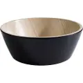 Aps Skål Frida 0.45 ltr Ø15x5.5 cm Melamin Sort/Trælook,stk