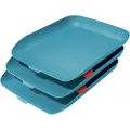 Leitz Cosy - Brevbakke - for A4 (210 x 297 mm), C4 (229 x 324 mm) - rolig blått (en pakke 3)