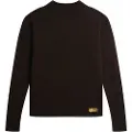 Superdry for woman. W6110501A Perkins Essential brown turtleneck jumper (XS), Casual, Acrylic