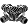 Gardena Micro-Drip-System - 4-way coupling - passer til 13 mm (1/2) slange (en pakke 2)