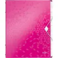 Leitz WOW - Klassifikasjonsmappe - 12 rom - 12 deler - for A4 - kapasitet: 200 ark - med fliker - metallisk rosa