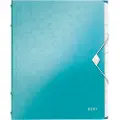 Leitz arkivmappe WOW, DIN A4, PP, 12 rom, isblå laminert overflate, overflatestruktur med 3D-preging, - 1 stk (4634-00-51)