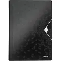 Leitz WOW - Dokumentmappe - kan utvides - 6 rom - 6 deler - for A4 (210 x 297 mm) - kapasitet: 250 ark - med fliker - svart