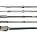 Makita - Meiselsett - for murverk - flat, spiss, spade - 5 deler - 25 mm, 50 mm - SDS-max - lengde: 400 mm, 350 mm