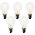 LUEDD Sett med 5 smarte E27 LED-pærer A60 4,9W 380lm 2700K