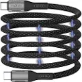 24hShop Maxlife magnetisk USB-C-kabel 100 W 1 m - Svart nylon