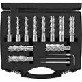 Vevor ringformet kuttersett, 13 stk Weldon Shank Mag-bor, 2" skjæredybde, 7/16" til 1-1/16" skjærediameter, M2AL HSS, med 2 pilotstifter, sekskantnøkkel og bærbar veske, for bruk med magnetisk dr.