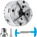 Vevor KP96 dreiebenk Chuck, 4-kjeft 3,75" diameter, metall dreiebenk Chuck Tilbehør til dreiemaskin, selvsentrerende verktøy, for dreiebenk, presisjonsbearbeiding, slipemaskiner, fresemaskiner