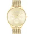 Calvin Klein for woman. 25200103 Golden Analogue Fashion Watch (OSFA), Casual, Bracelet, Stainless steel