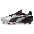 Puma KING ULTIMATE FG/AG Football Boots Women, Shoes, Silver/Black/Sun Struck, 40