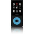 Lenco Xemio-860BU, MP3-spiller, 8 GB, LCD, 60 g, Sort, Blå, Hodetelefoner
