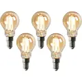 LUEDD Sett med 5 Smart E14 dimbar i Kelvin LED-lampe P45 goldline 4,9W 470 lm 1800-4000K