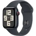Apple Watch SE (GPS) - 2. generasjon - 40 mm - midnattsaluminium - smartklokke med sportsbånd - fluorelastomer - midnatt - båndbredde: S/M - 32 GB - Wi-Fi 4, Bluetooth - 26.4 g