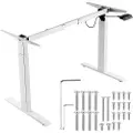 Vevor Stående skrivebordsramme, justerbar 70-117 cm høyde og 95-158 cm lengde Elektriske ståben til datamaskinbord, ergonomisk DIY-arbeidsstasjonsbase for hjem og kontor (kun hvit ramme)