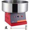 Vevor elektrisk sukkerspinnsmaskin, 1000W sukkerspinnsmaskin, kommersiell sukkerspinnsmaskin med skål i rustfritt stål og sukkerskje, perfekt for barnebursdager, familiefester (rød)