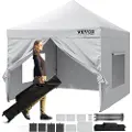 Vevor Pop Up Baldakin Telt Utendørs Gazebo Telt 304,8 x 304,8 cm med sidevegger og pose hvit