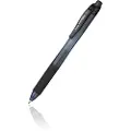 Pentel Energel X, Uttrekkbar gelépenn, Svart, Svart, Translucent, Plastikk, Gummi, Gummi, Ambidekstriøs