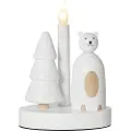 Star Trading Star TradingLysestake Christmas Joy BjörnHvitAdventsstakerFra Homeroom