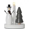 Star Trading Star TradingLysestake Christmas Joy SnømannHvitAdventsstakerFra Homeroom