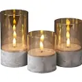 Konstsmide KonstsmideB/O Led-lys med glass 15 cmGråDekorativ julebelysningFra Homeroom