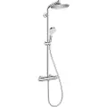 Hansgrohe Crometta S240 brusesystem med Isiflex'B bruserslange 1,60 m, Crometta Vario håndbruser og Crometta S 240 1jet hovedbruser