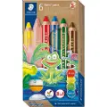 Staedtler buddy 3 in 1 - Vannfargeblyant - voks - for glass, kartong - rød, blå, grønn, gul, van dyke-brun, hudtone (en pakke 6)