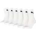 Puma Unisex Short Crew Socks 6 pack, Clothing, White, 43-46