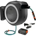 Gardena Powerroll Xl Veggmontert Batteridrevet Slangeholder Klar Til Bruk 40 M