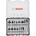 Bosch Sett med fresejern, 15 deler, blandet, 8 mm skaft 15-piece Mixed Application Router Bit Set.