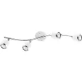 Eglo Bimeda - Lyskaster - LED-pære for søkelys x 4 - GU10 - 3 W (ekvivalent 23 W) - klasse A+ - varmt hvitt lys - 3000 K - hvit, krom