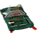 Bosch X-Line Titanium - Sett for skrutrekker, borspiss og sokler - for tre, metall, murverk - 50 deler - torx, phillips, pozidriv, slot - 7 mm, 8 mm, 10 mm - for UniversalImpact 18V-60