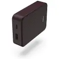 Hama Colour 10 - Strømbank - 10000 mAh - 37 Wh - 3 A - Fast Charge - 2 utgangskontakter (USB, 24 pin USB-C) - på kabel: USB-C - plomme (lilla)
