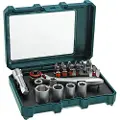 Metabo 626701000, Drill bit set, Chromium-Vanadium Steel (Cr-V), Rustfritt stål, 26 stykker, Phillips, Pozidriv, Spor/slot, Torx