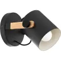 Eglo Hornwood, Overflatebehandlet, 1 ampuller, E27, IP20, Sort, Brun, Krem