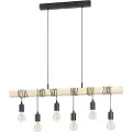 Eglo TOWNSHEND langbordspendel i moderne design i sort og eg
