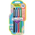 Papermate Flair, Medium, 4 farger, Sort, Blå, Grønn, Rød, Projektil spiss, 1 mm, Sort, Blå, Grønn, Rød
