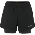 Craft ADV Essence 2, 2-in-1 Shorts, Dame, Black