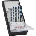 Bosch CYL-5 - Diamantdrillsett - for betong - 5 deler - 5 mm, 6 mm, 8 mm, 4 mm - lengde: 100 mm, 90 mm