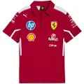 Puma Scuderia Ferrari HP 2025 Team Polo Youth, Clothing, Dark Cherry, 5-6Y