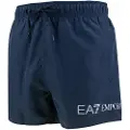 EA7 for man. 7M000519_AF13049 Mid-length swimming costume with navy logo (XXL), Beachwear, Polyester