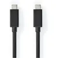 Nedis Ccgb64020bk20 Usb 3.2 Gen 2-kabel Usb-c M-usb-c M 4k@ 20 Gb/s Nikkelbelagt 2 M 100w 60hz
