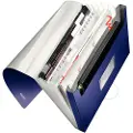 Leitz Style - Dokumentmappe - kan utvides - 6 rom - 6 deler - for A4 - med fliker - titanblå