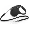 Flexi New Classic Retractable bånd S-line 5m Sort opp til 12kg