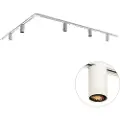 QAZQA Moderne skinnesystem med 5 spotter hvit 1-fase GU10 35mm - Iconic Ruby