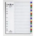 Durable 6759, Blank faneindeks, Polypropylen (PP), Flerfarget, Portrett, A4, 245 mm